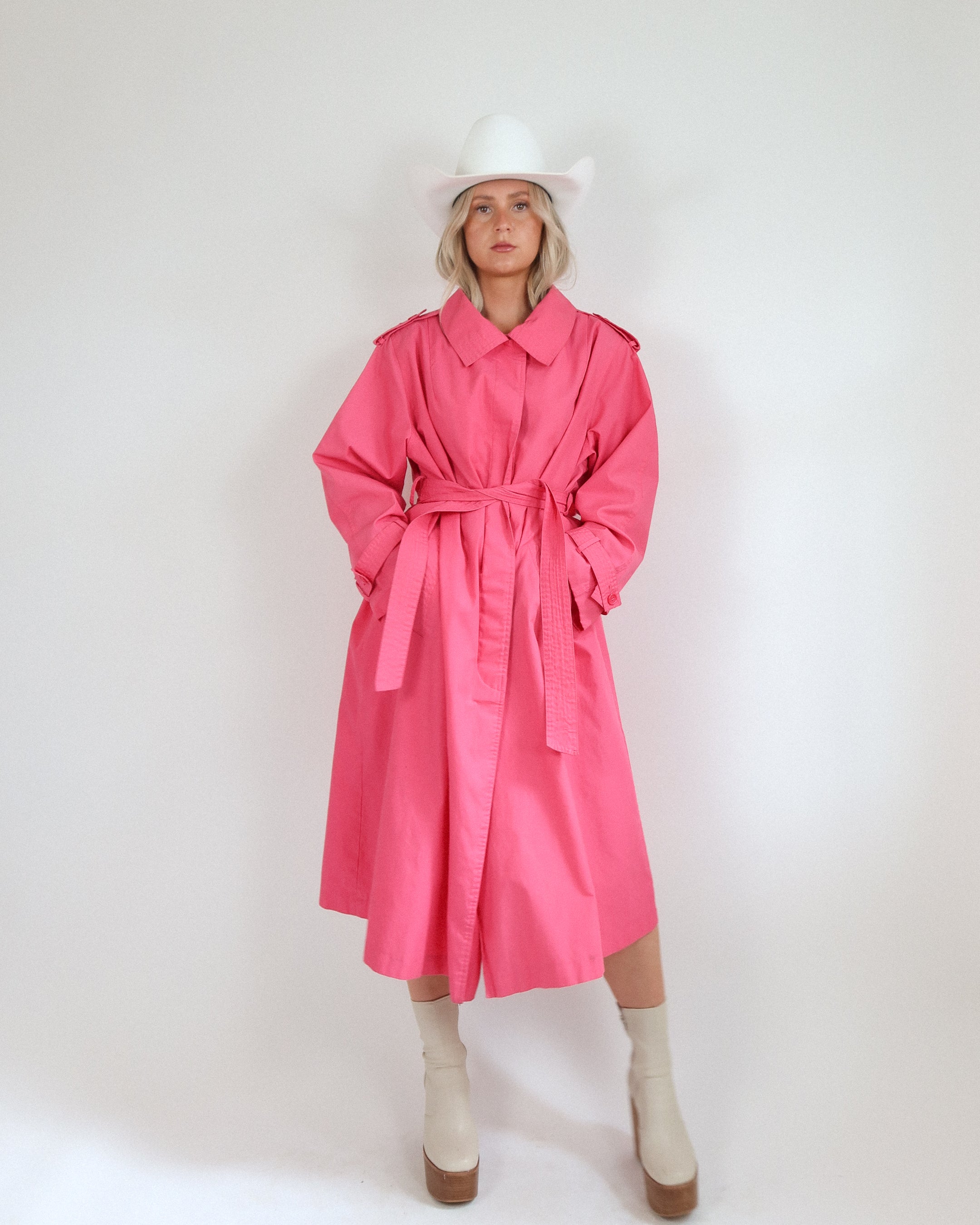 Vintage 80's Pink Trench