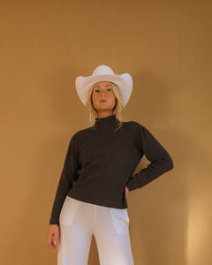 Vintage Cotton Mock Neck