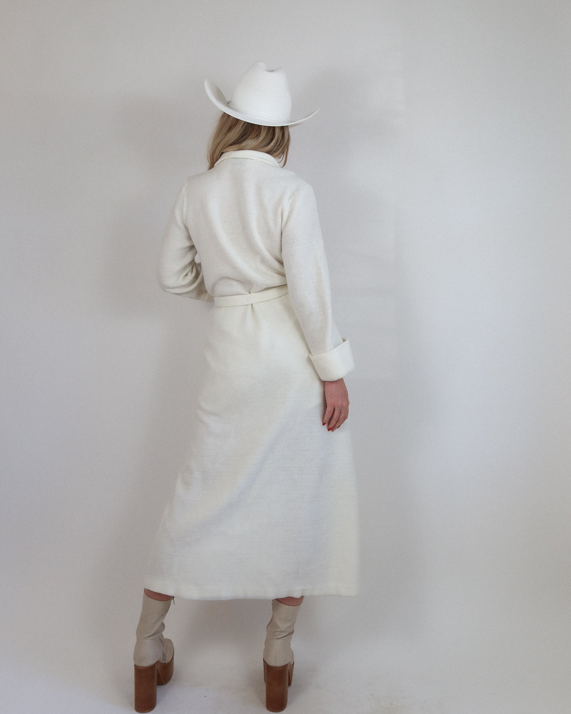 Vintage White Cotton Coat / Robe