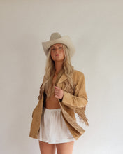 Load image into Gallery viewer, Vintage Fringe Leather Jacket