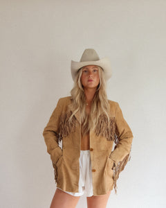 Vintage Fringe Leather Jacket