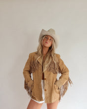 Load image into Gallery viewer, Vintage Fringe Leather Jacket
