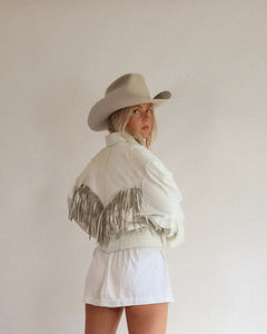 Vintage Fringe Leather Jacket