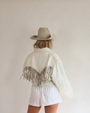Load image into Gallery viewer, Vintage Fringe Leather Jacket