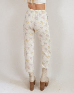 90's Floral Silky Pants