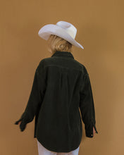 Load image into Gallery viewer, Vintage Dark Green Corduroy Button Down