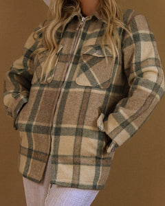 Vintage Oversized Flannel Wool Jacket