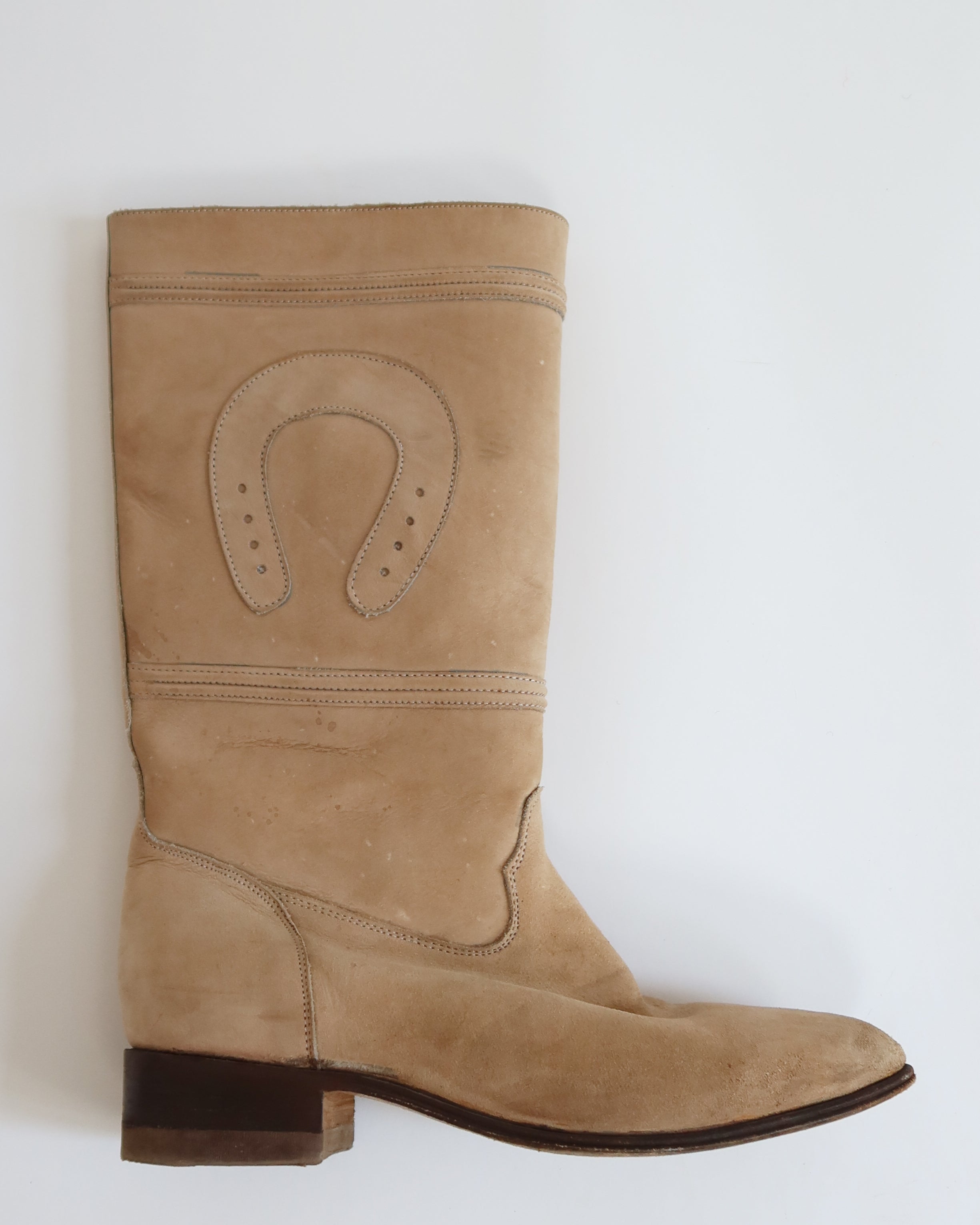 Vintage Leather Horseshoe Boots