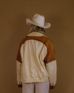 Vintage Leather / Cotton Jacket