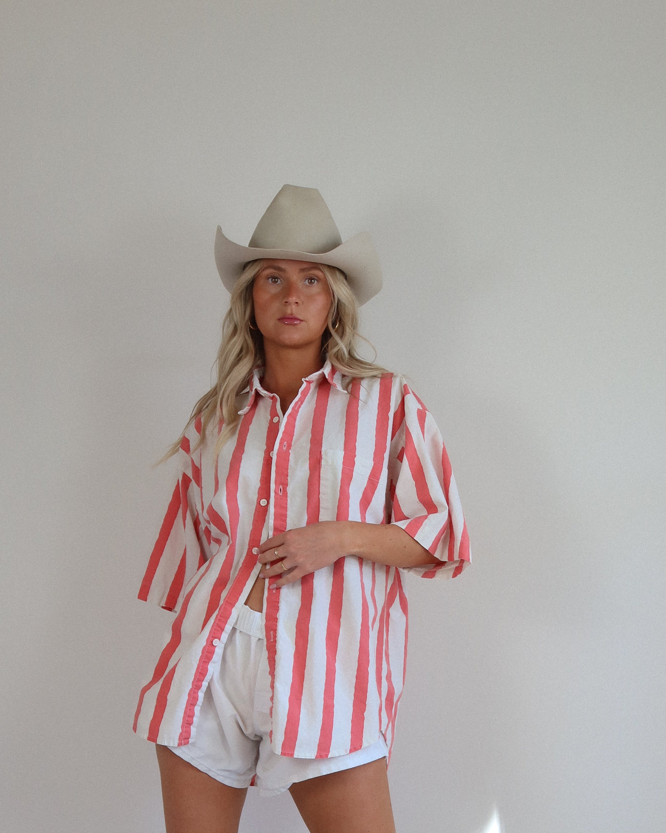 Vintage 80's Striped Button Up