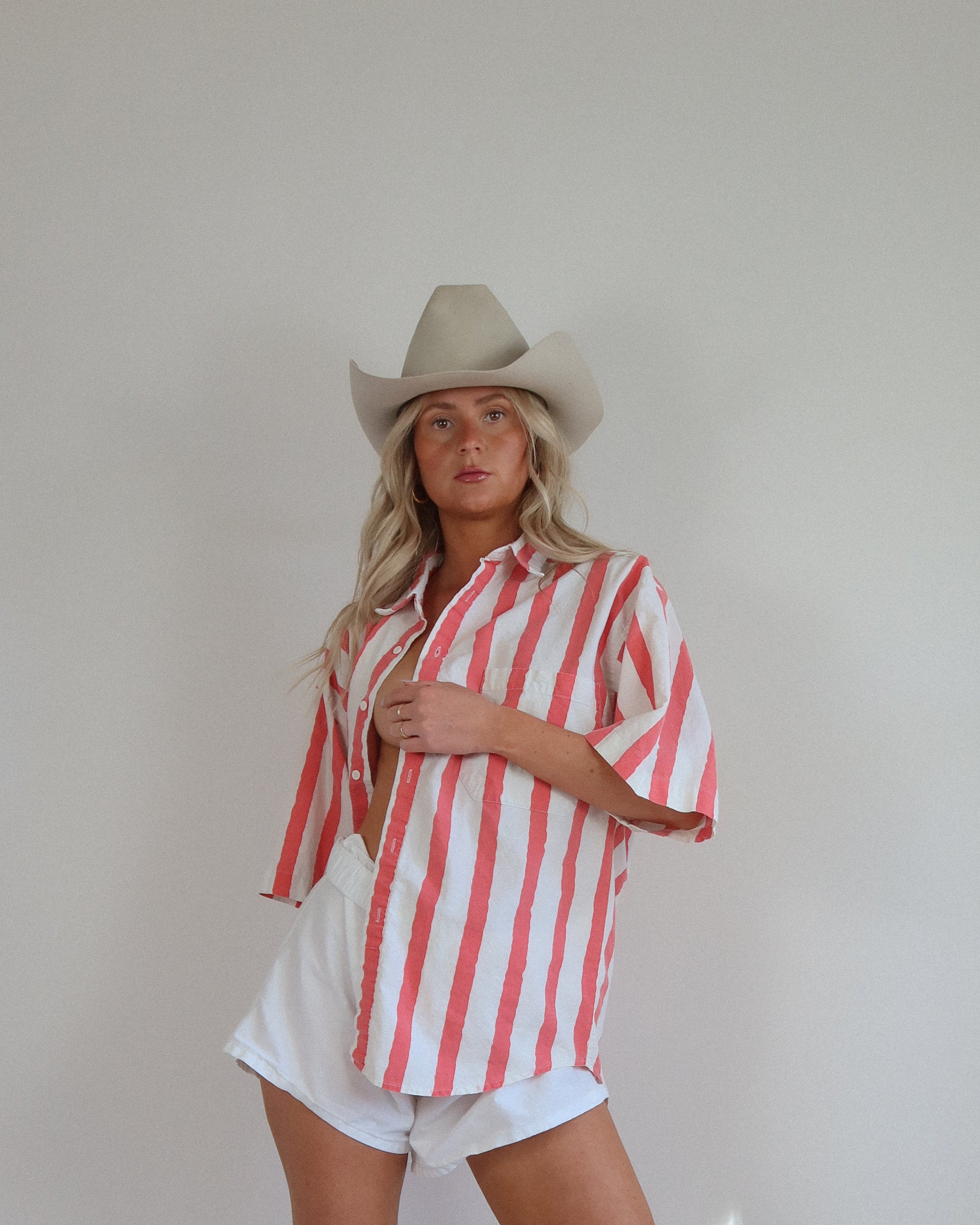 Vintage 80's Striped Button Up