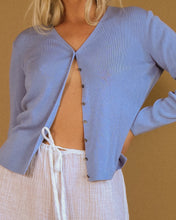 Load image into Gallery viewer, Silk Periwinkle Cardi