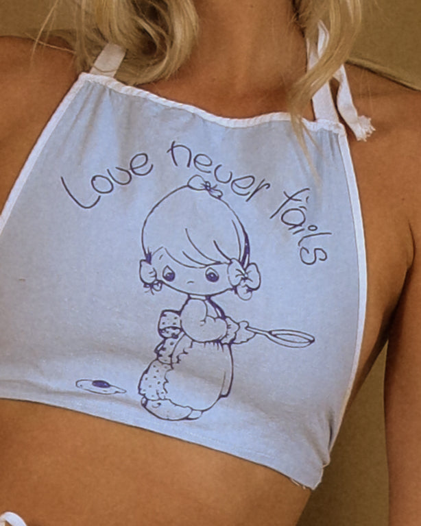 Reworked 'Love Never Fails' Halter Top