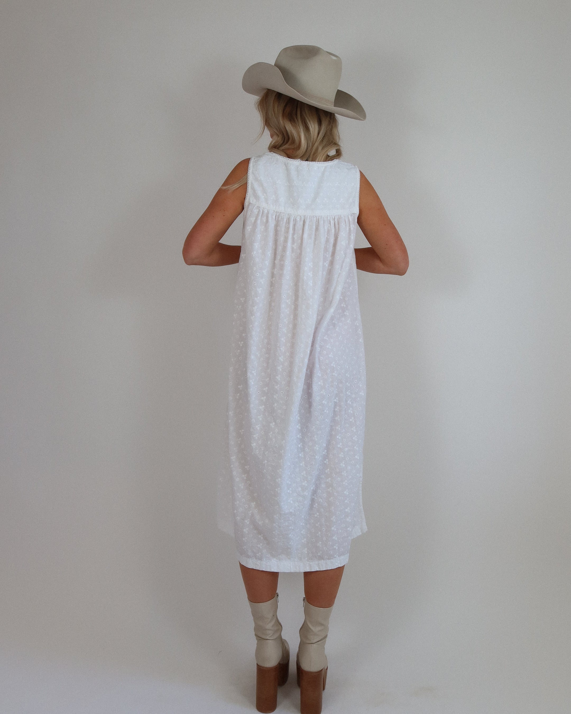Vintage Cotton Midi Dress