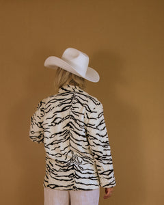 90's Faux Zebra Print Jacket