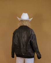 Load image into Gallery viewer, Vintage Leather Bomber Jacket