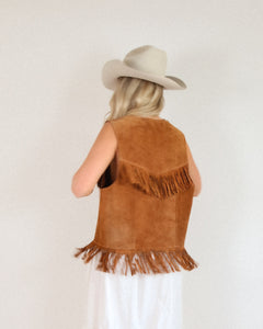 Vintage Leather Fringe Vest
