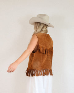 Vintage Leather Fringe Vest