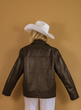 Load image into Gallery viewer, Vintage Chocolate Leather Jacket