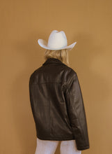 Load image into Gallery viewer, Vintage Chocolate Leather Jacket