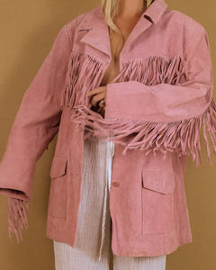 Vintage Oversized Fringe Jacket