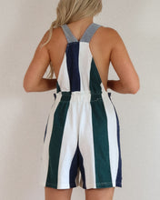Load image into Gallery viewer, 80&#39;s Striped Shortalls