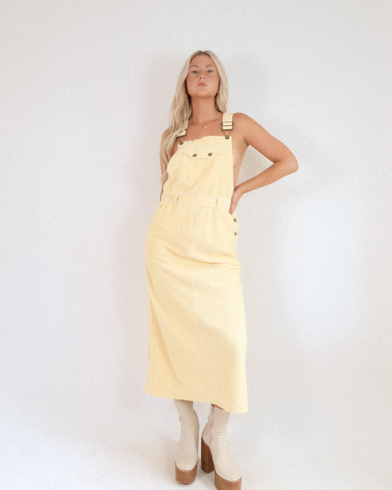 Vintage Corduroy Overall Dress