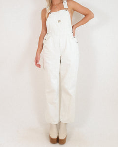 Vintage Ribbed White Overalls