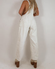Load image into Gallery viewer, Vintage Ribbed White Overalls