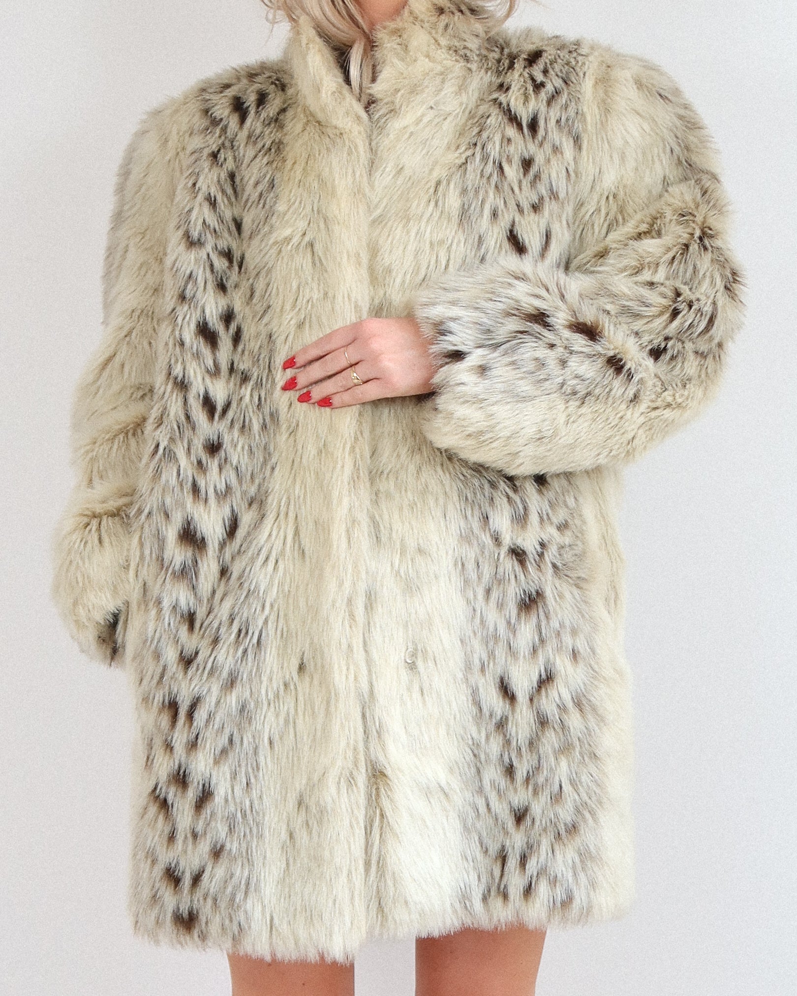 Vintage 80's Faux Fur Coat