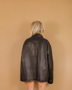 Vintage 90's Oversized Leather Jacket