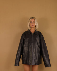 Vintage 90's Oversized Leather Jacket