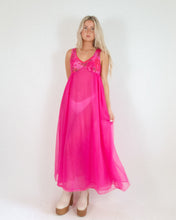 Load image into Gallery viewer, Fun 60&#39;s Floral Sheer Maxi