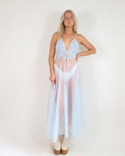 Load image into Gallery viewer, Vintage Sheer Baby Blue Lace Slip