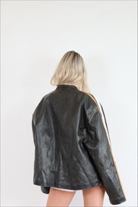 Vintage Y2K Faux Leather Moto Jacket