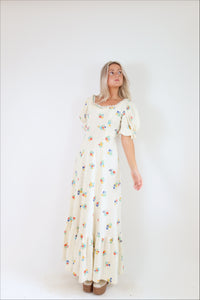 70’s Floral Maxi Dress