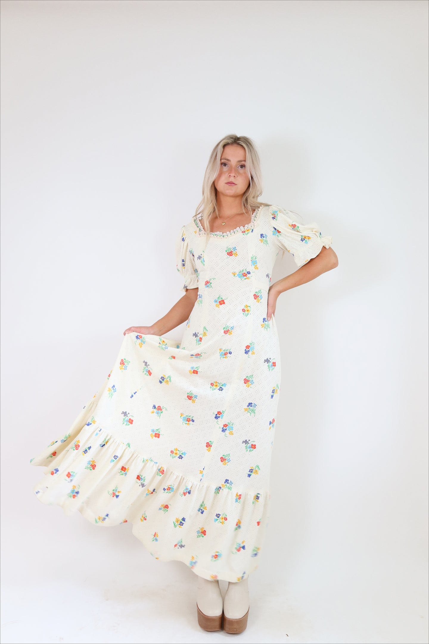 70’s Floral Maxi Dress