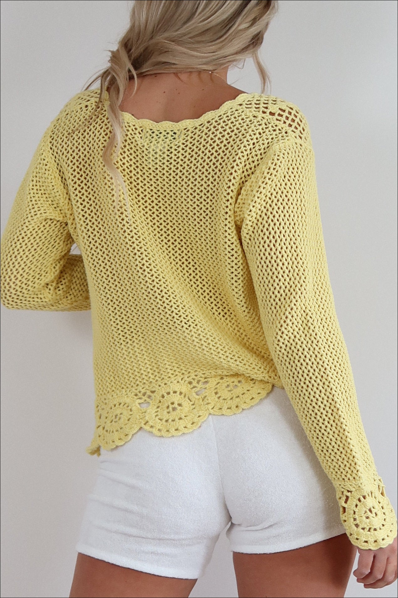 80's Sunshine Crochet Cardi
