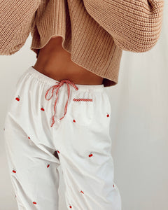 Vintage Cherry Cotton PJ Pants (S)