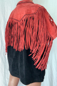 Leather Fringe Button Up