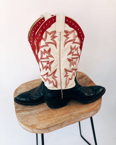 Vintage Red, White & Blue Cowboy Boots (9/10)