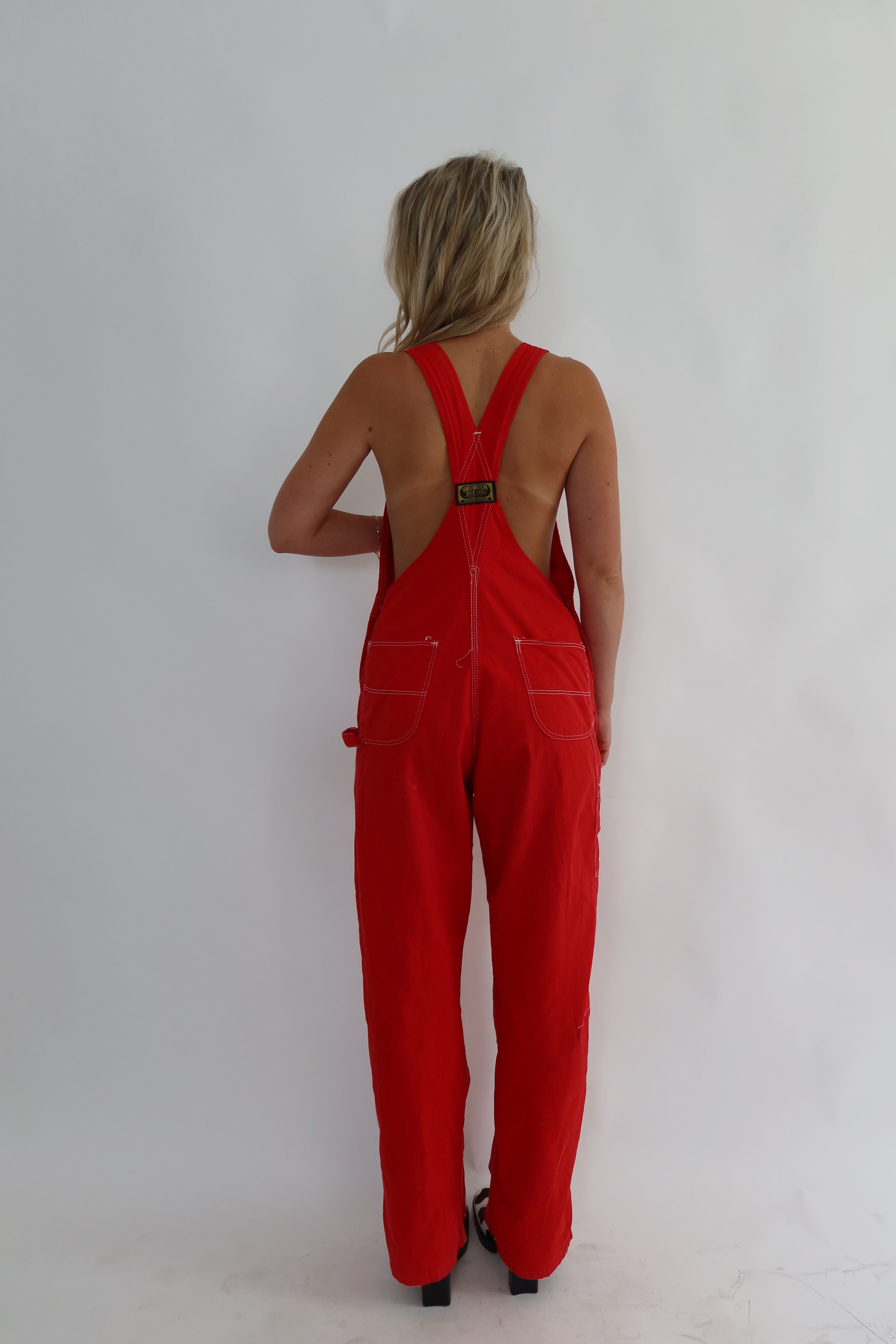 70's Red Overalls (S-M)