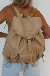 CAMEL Leather Backpack