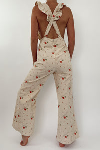 Favorite 70’s Floral Cord Overalls (S-M)
