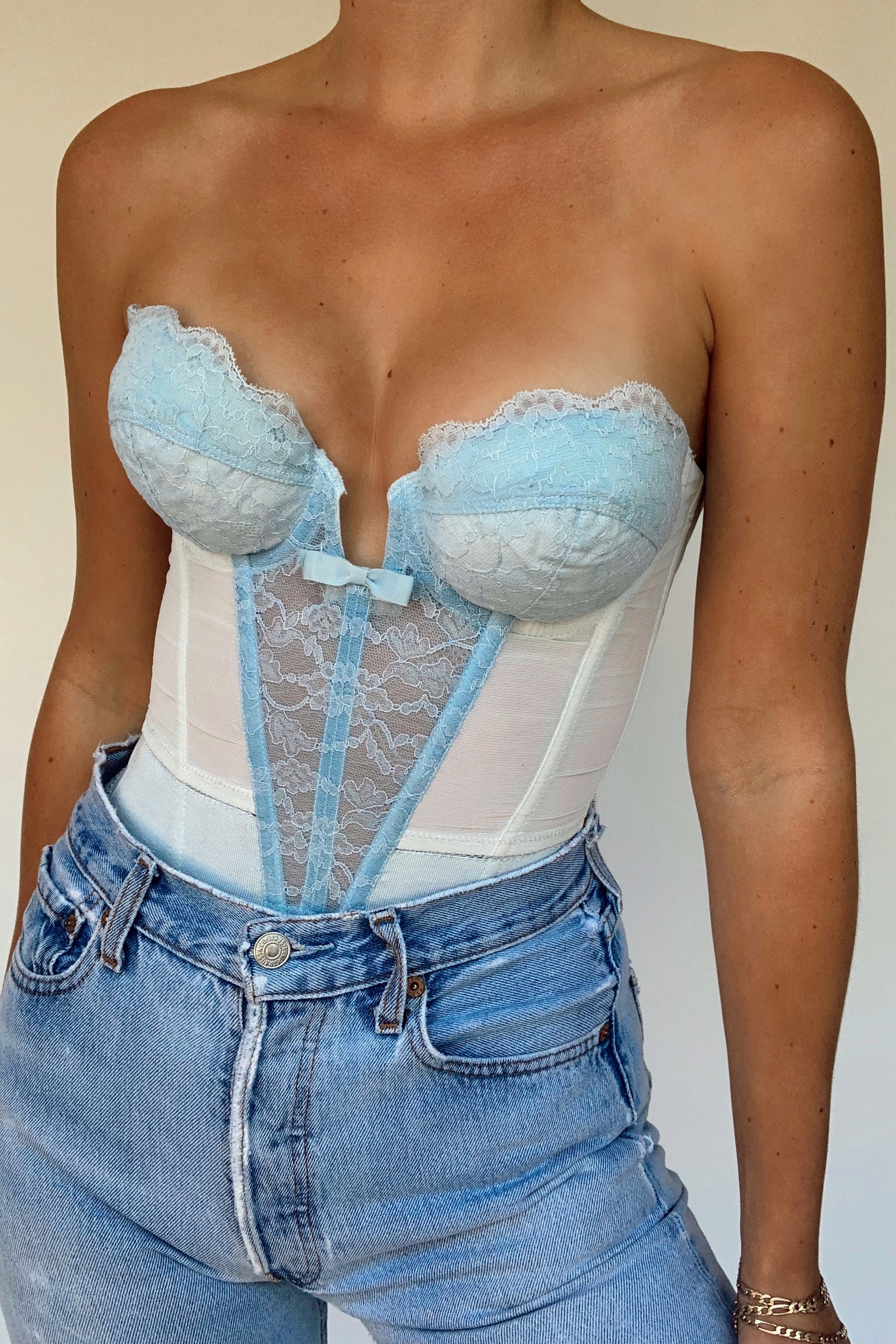 80’s Baby Blue Bustier