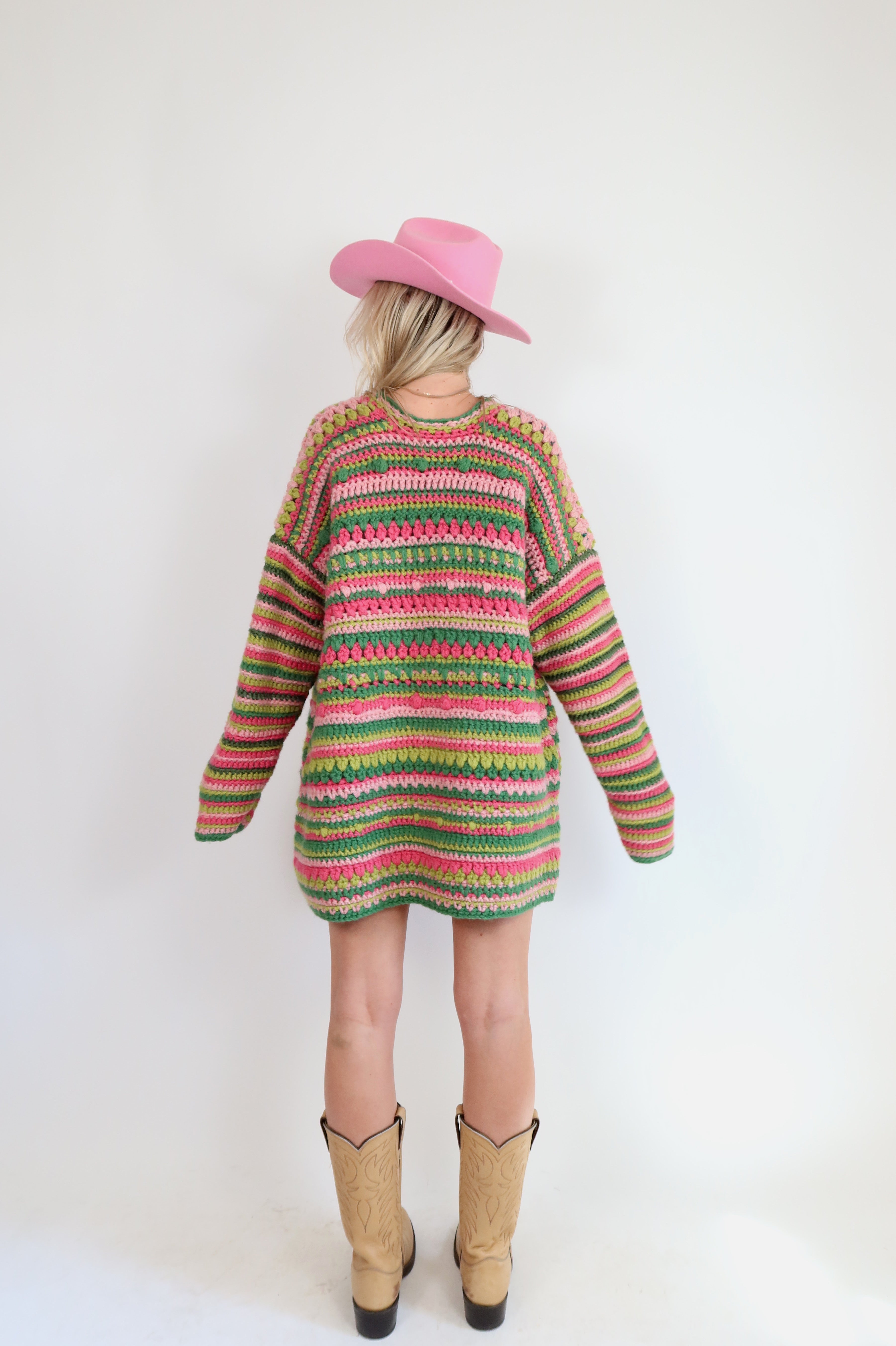 Handmade 70's Oversized Crochet Sweater