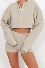 Load image into Gallery viewer, Cotton Henley Sweater Set