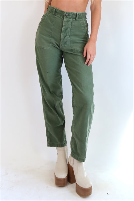 Vintage Olive Green Army Pants