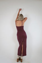Load image into Gallery viewer, Vintage Metallic Maxi Dress
