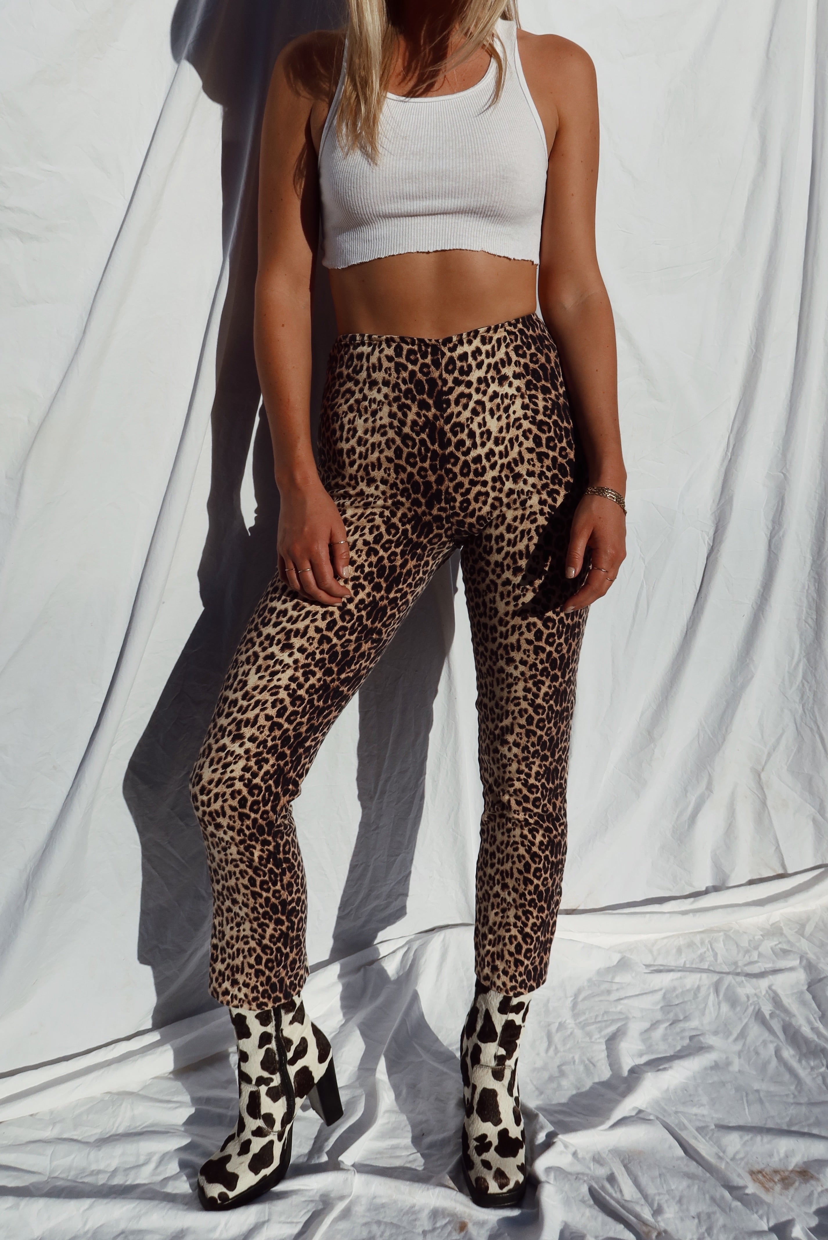 Hi Rise Leopard Pants (S)